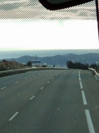 EspañaエスパーニャSPAINセビリヤSEVILLAセビリアセビージャセビーリャからコスタ・デル・ソル、ミハスへCOSTA DEL SOL Mijas高速道路E15線地中海