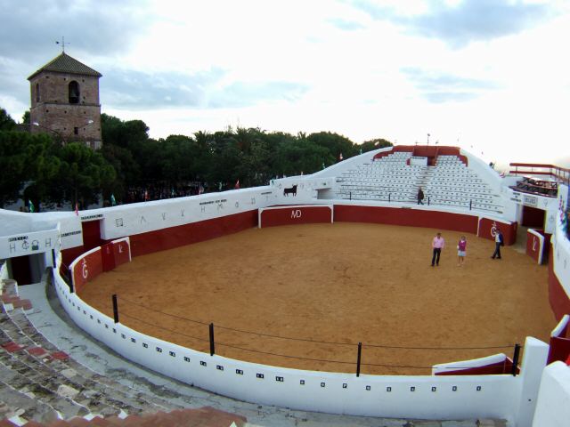 エスパーニャSPAINセビリヤSEVILLAセビリアセビージャセビーリャからコスタ・デル・ソル、ミハスへCOSTA DEL SOL Mijasミハス闘牛場PLAZA DE TOROS MIJAS変形闘牛場四角形闘牛場