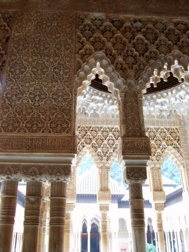エスパーニャSPAINアンダルシア地方グラナダGRANADA世界遺産世界文化遺産アルハンブラ宮殿Palacio de la Alhambra王宮ライオンの中庭Patio de los Leones