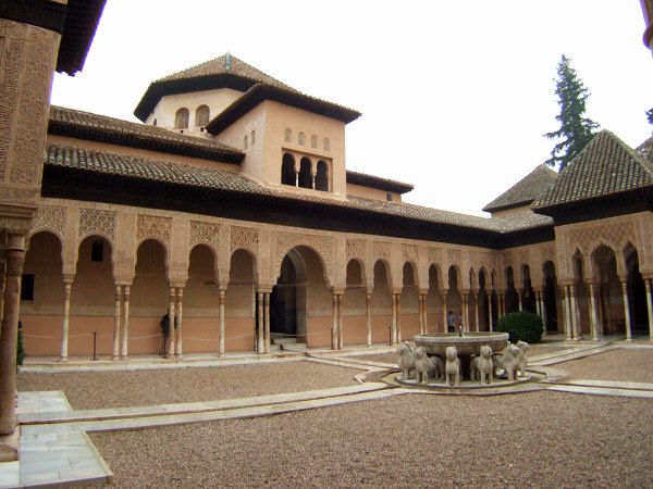 エスパーニャSPAINアンダルシア地方グラナダGRANADA世界遺産世界文化遺産アルハンブラ宮殿Palacio de la Alhambra王宮ライオンの中庭Patio de los Leones