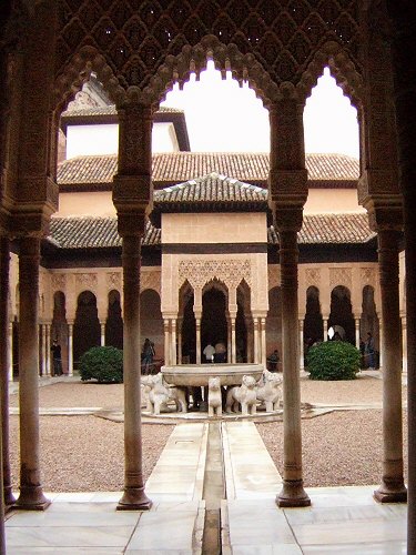エスパーニャSPAINアンダルシア地方グラナダGRANADA世界遺産世界文化遺産アルハンブラ宮殿Palacio de la Alhambra王宮ライオンの中庭ライオンの宮殿Patio de los Leones