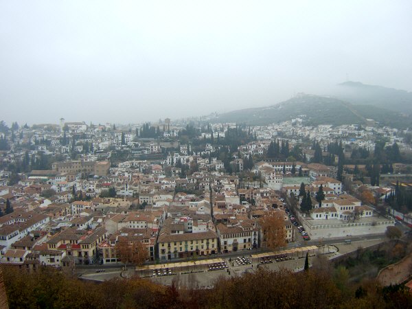 エスパーニャSPAINアンダルシア地方グラナダGRANADA世界遺産世界文化遺産アルハンブラ宮殿Palacio de la Alhambra王宮から見たアルバイシンの街並みAlbaicin