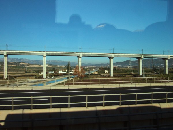 エスパーニャSPAINバレンシア地方バレンシア州都ホテルホリデイインバレンシア高速道路E15スペインの鉄道高架