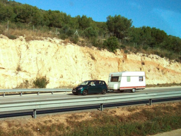 エスパーニャSPAINカタルーニャ地方・バルセロナ高速道路E15ホンダ フィット HONDA Fit