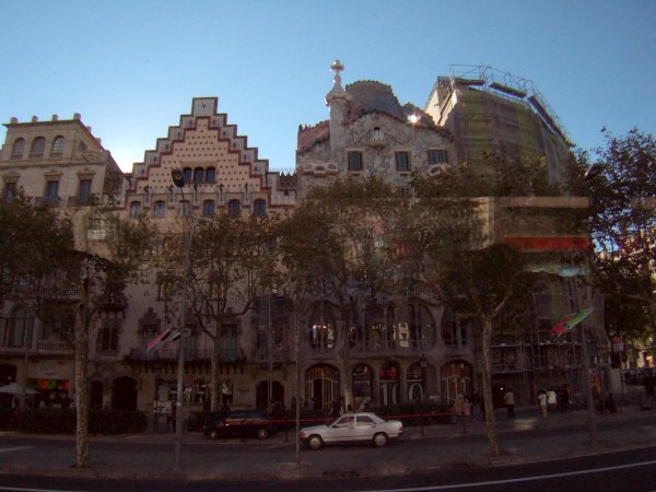 エスパーニャSPAINカタルーニャ地方・バルセロナ市街地の風景Casa Amatller,Casa Batllo