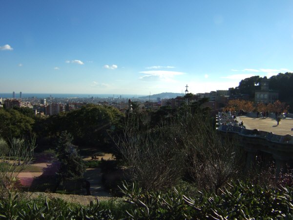 エスパーニャSPAINカタルーニャ地方・バルセロナ市街地の風景世界遺産世界文化遺産Parc Guell グエル公園