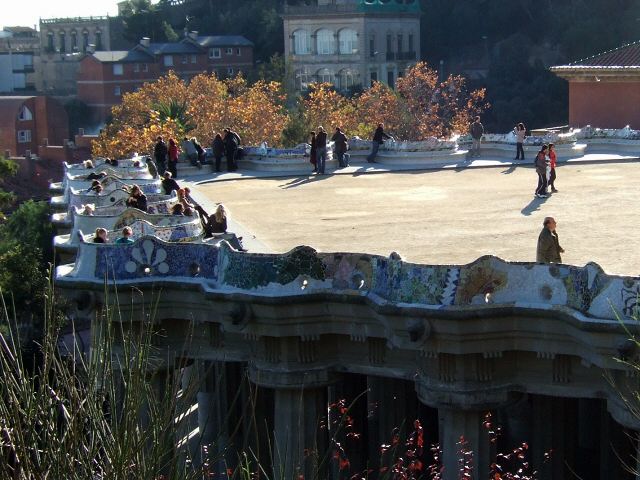エスパーニャSPAINカタルーニャ地方・バルセロナ市街地の風景世界遺産世界文化遺産Parc Guell グエル公園