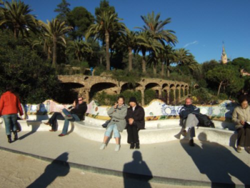 エスパーニャSPAINカタルーニャ地方・バルセロナ市街地の風景世界遺産世界文化遺産Parc Guell グエル公園