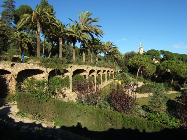エスパーニャSPAINカタルーニャ地方・バルセロナ市街地の風景世界遺産世界文化遺産Parc Guell グエル公園