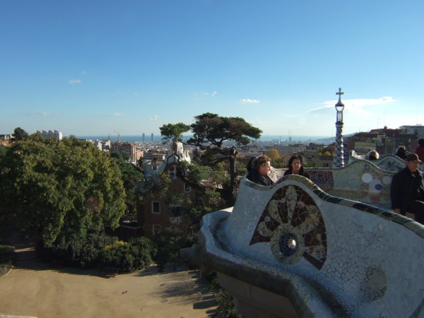 エスパーニャSPAINカタルーニャ地方・バルセロナ市街地の風景世界遺産世界文化遺産Parc Guell グエル公園