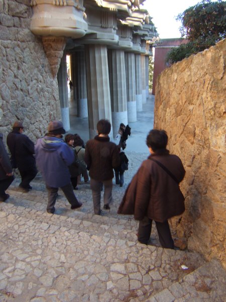 エスパーニャSPAINカタルーニャ地方・バルセロナ市街地の風景世界遺産世界文化遺産Parc Guell グエル公園