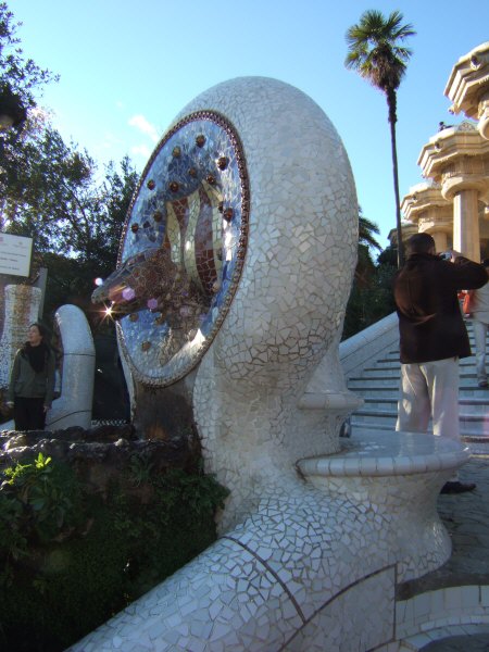 エスパーニャSPAINカタルーニャ地方・バルセロナ市街地の風景世界遺産世界文化遺産Parc Guell グエル公園