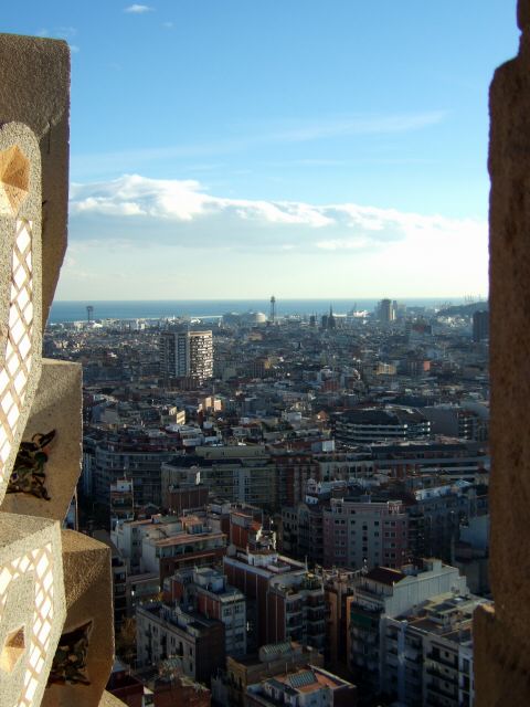 エスパーニャSPAINカタルーニャ地方・バルセロナ市街地の風景サグラダ・ファミリア(聖家族教会)サクラダファミリアtemplo de la Sagrada Familiaアントニ・ガウディ