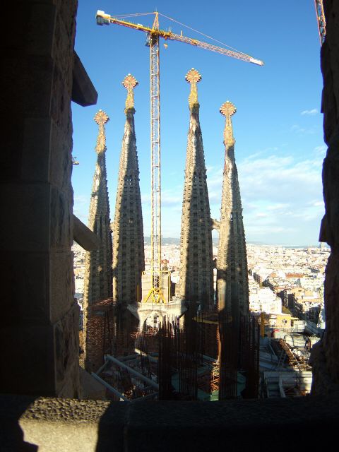 エスパーニャSPAINカタルーニャ地方・バルセロナ市街地の風景サグラダ・ファミリア(聖家族教会)サクラダファミリアtemplo de la Sagrada Familiaアントニ・ガウディ