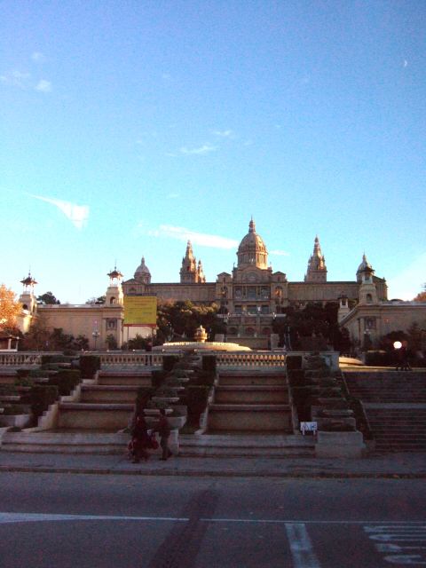 エスパーニャSPAINカタルーニャ地方・バルセロナ市街地の風景カタルーニャ美術館 MUSEU DART CATALUNYA