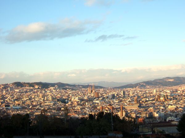 エスパーニャSPAINカタルーニャ地方・バルセロナモンジュイックの丘見晴台展望台