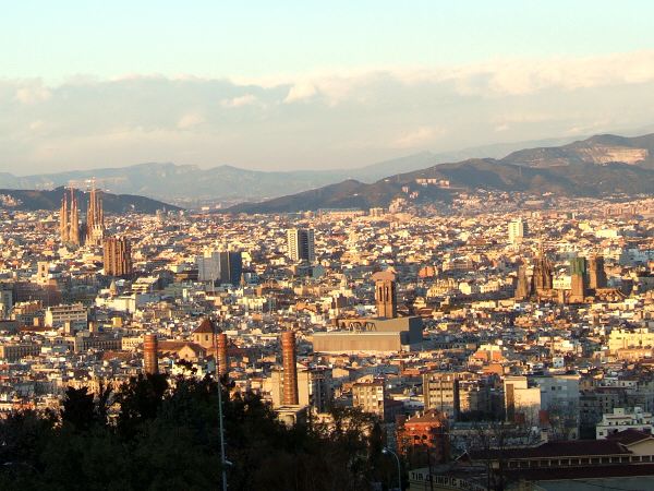 エスパーニャSPAINカタルーニャ地方・バルセロナモンジュイックの丘展望台
