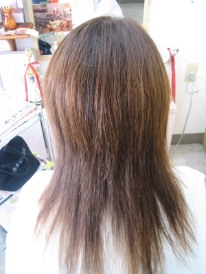 髪を減らしすぎた縮毛矯正