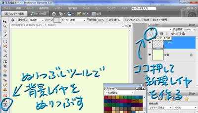 背景レイヤ