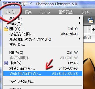 Web用に保存