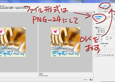 保存ウィンドウ