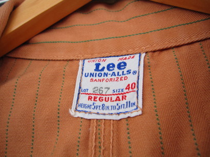 50s Lee COCA-COLA STRIPE UNION ALLS |