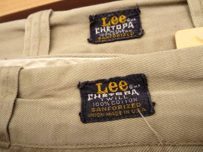 60s Lee CHETOPA TWILL WORK PANTS |
