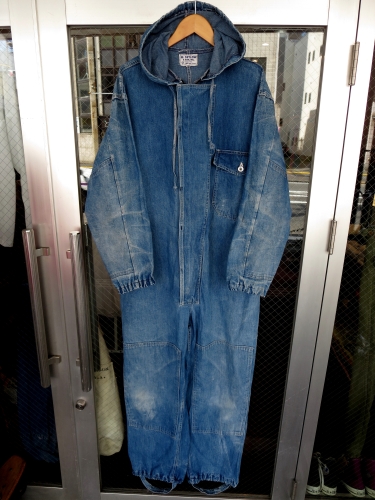60s M.SETLOW & SON,INC DENIM ALL IN ONE with HOOD |