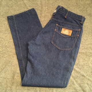 60s SEARS ROEBUCKS 5POCKET JEANS & LEATHER SANDAL |