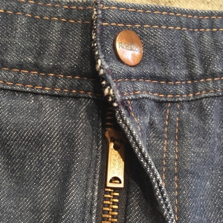 60s SEARS ROEBUCKS 5POCKET JEANS & LEATHER SANDAL |