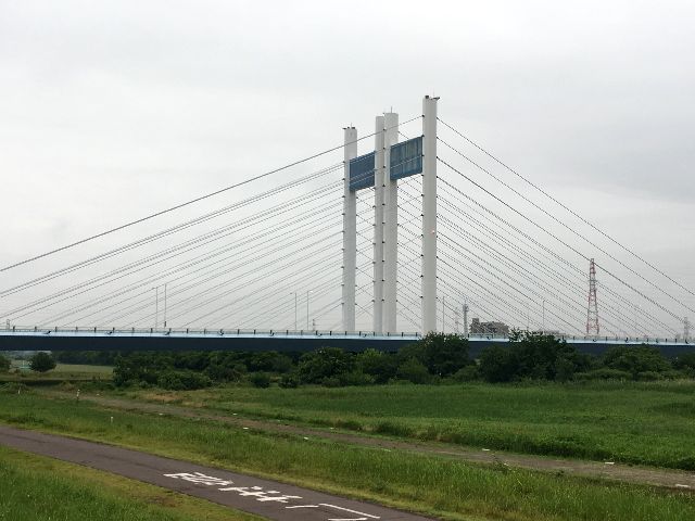 梅雨空の是政橋 梅雨空の是政橋
