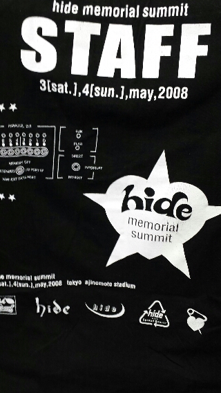 hide memorial summit 2008 スタッフTシャツ hide メモリアルサミット2008 スタッフTシャツ | ロックな古本屋