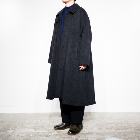 ジャケット・アウター PORTER CLASSIC - WOOL & GAUZE SWING COAT PorterClassic - WOOL & GAUZE SHIRT JACKET / SWING COAT