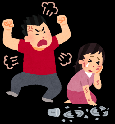 夫に暴力をふるわれる