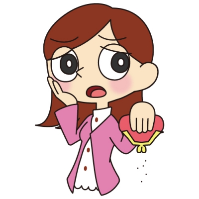 お金が無くて困っている若い女性