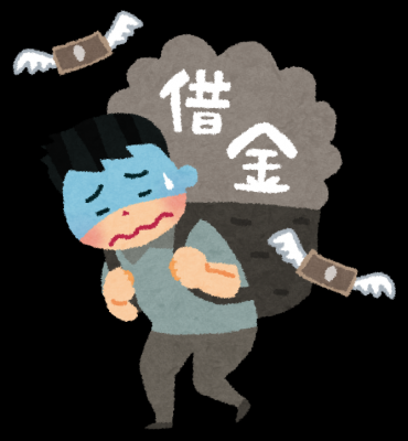 借金苦にあえぐ男性
