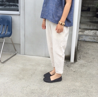 半額品 ヤンマ産業 スリムパンツ ヤンマ産業 会津木綿スリムパンツ