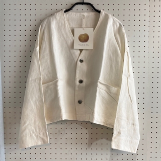 ヤンマ産業 ダボ袖ジャケット ショート丈 ホワイト YAMMAのお洋服---ダボ袖ジャケット ショート丈 | MONDAY STORE