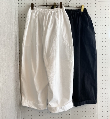 ホームスパン homspun バルキーシーチキン厚手ギャザーパンツ ホワイト 168668795.jpg?cmsp_timestamp=