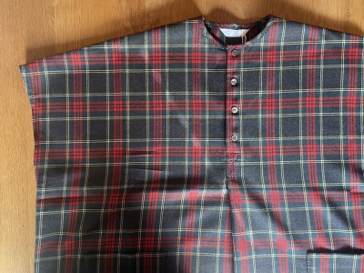 美品 homspun ウールタータンワンピース&スカーフ ゆったり 日本製 美品 homspun ウールタータンワンピース&スカーフ ゆったり 日本