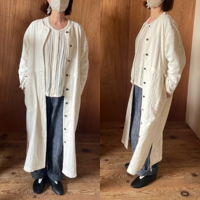 miho umezawa コットンリネンキャンバスコート miho umezawa コットンリネンキャンバスコート 【公式通販】