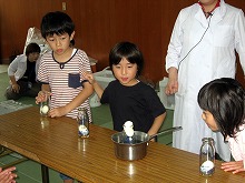 スクール大気圧の実験