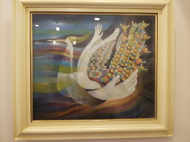 現代童画会、絵本作家　清水耕蔵作　油絵 現代童画会、絵本作家 清水耕蔵作 油絵