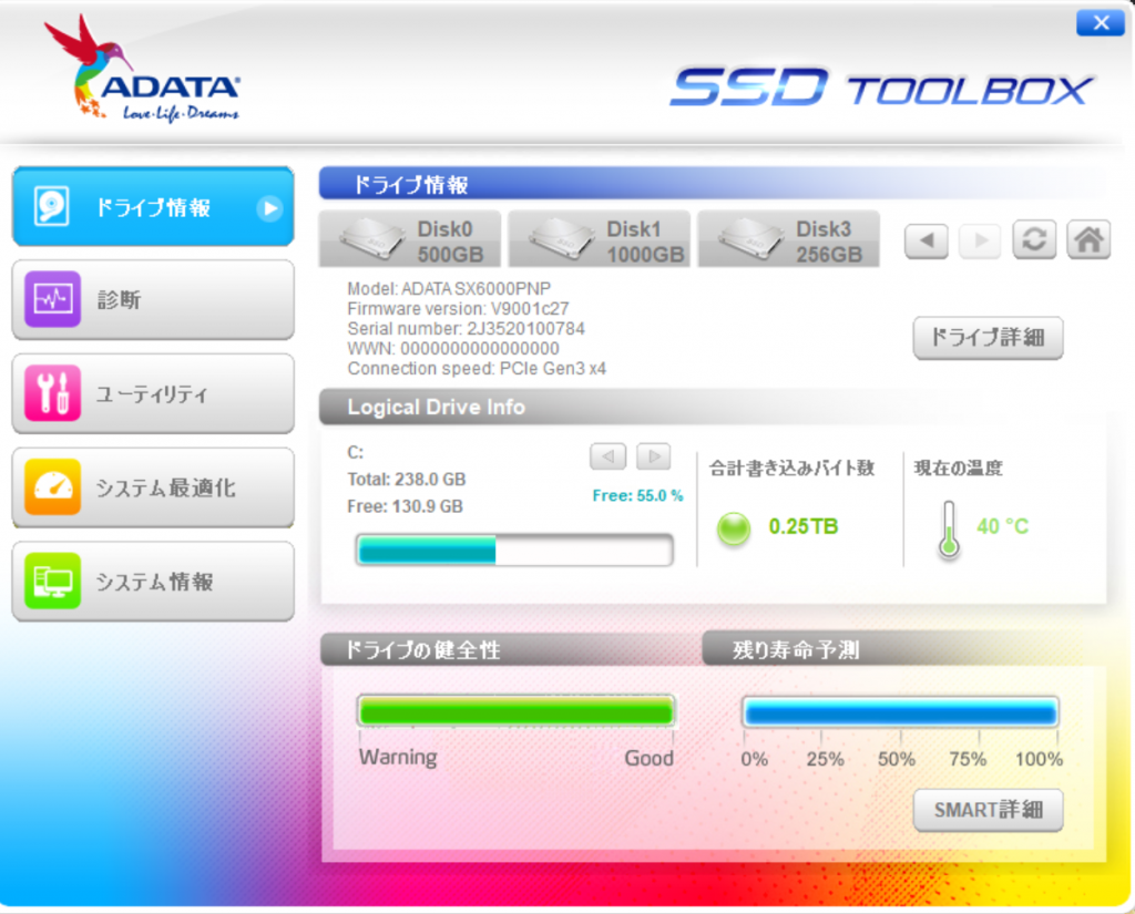 SX6000 Pro(NVMe SSD)導入 | 作業部屋～shim's view