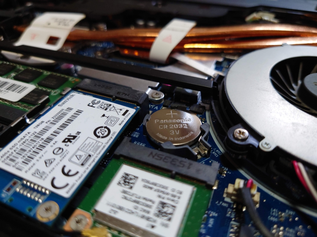 ノートPCのCMOS電池交換＋エルソニック冷却台購入 | 作業部屋～shim's view