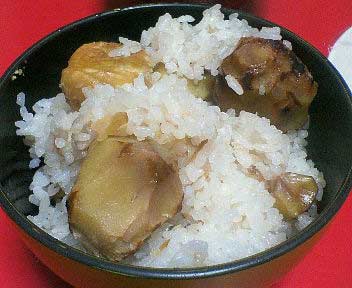 栗ごはんの完成でーす♪