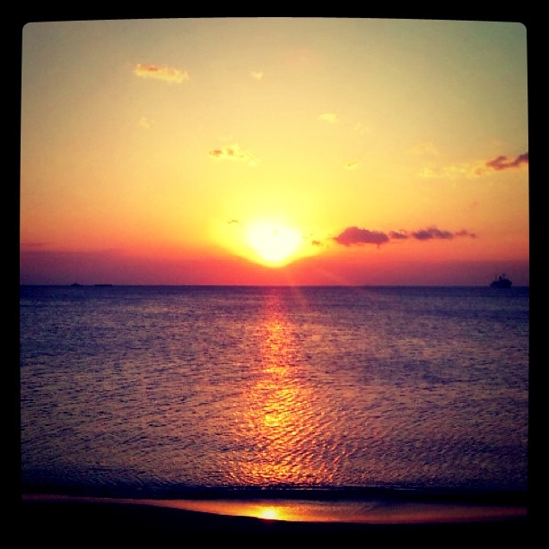 きれいな館山の夕日