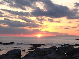 館山旅行 夕焼け