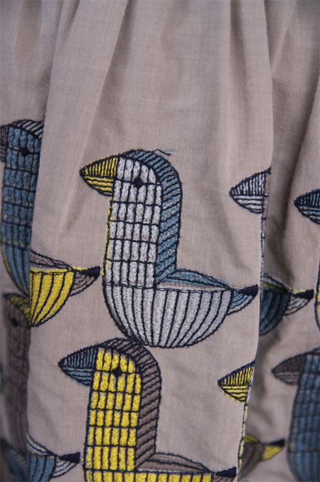 ミナペルホネン wood bird フレア スカート 36 【公式通販】