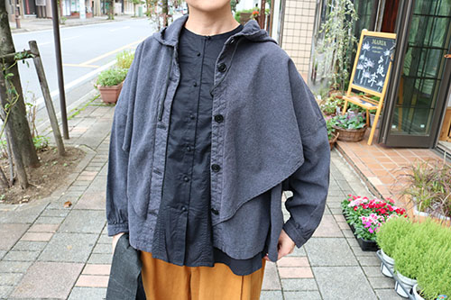 nest Robe ネストローブ ノーカラー リネンジャケット 青 藍 | www